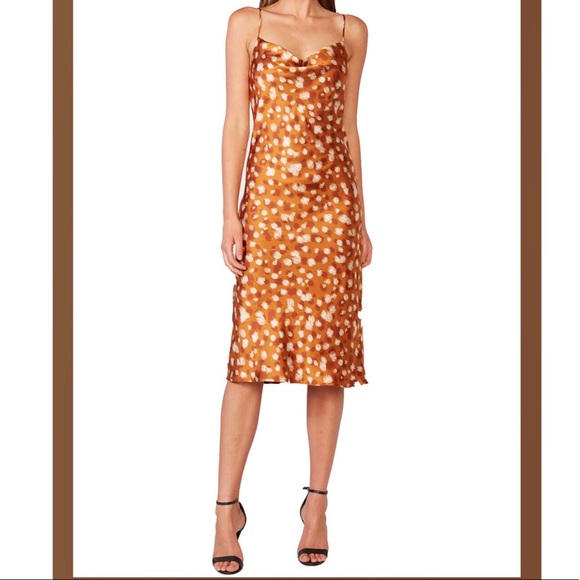 ✨NWT✨ Bardot MIDI Print Slip Dress - Picture 1 of 3